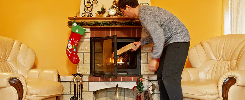 Rusted Metal Fireplace Restoration in Palmdale, California